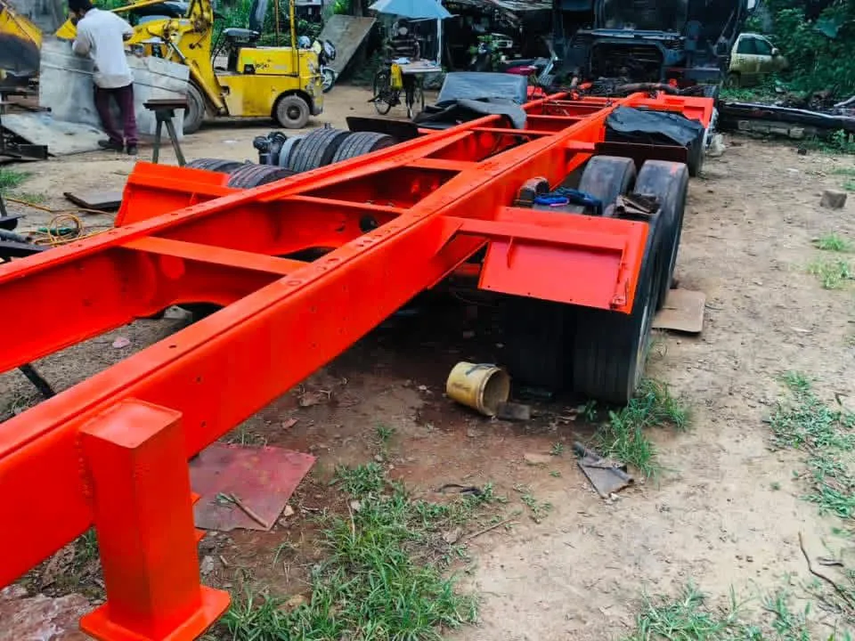 Completed chassis frame from the side